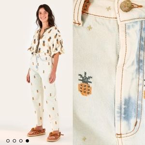 Pineapple Embroidered Farm Rio